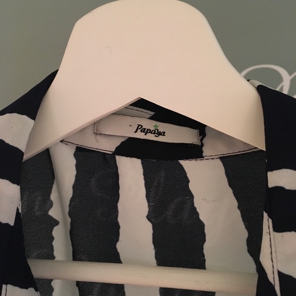 PAPAYA NAVY/WHITE PRINT SHIRT - Picture 2 of 4